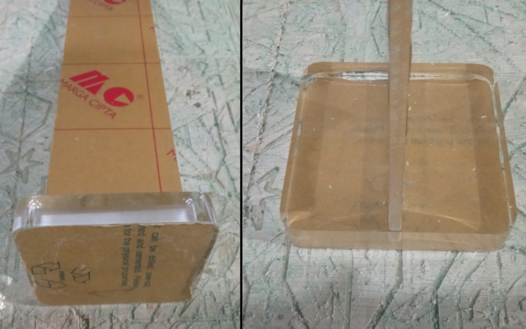 jasa laser cutting akrilik putih susu solid bening